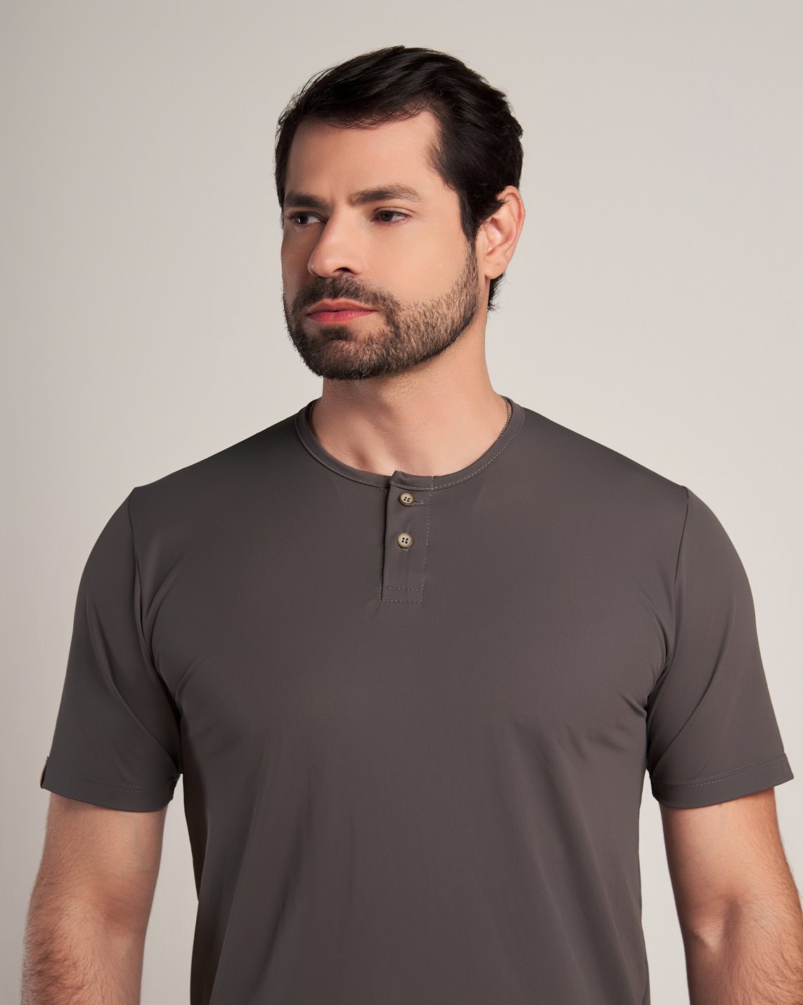 Camiseta Masculina Henley Urban Smart